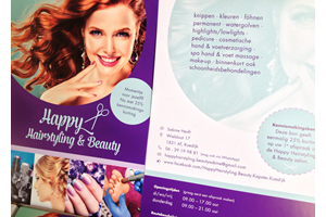 Flyers voor Happy Hairstyling & Beauty